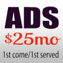 Ads - $25 a month